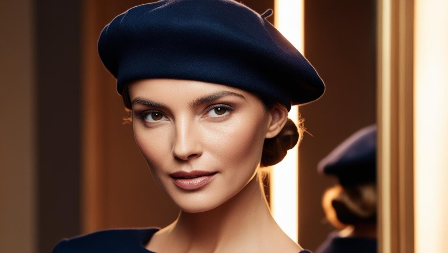 COSHAL&reg; Adult Wool Beret Hat Men Women French Style Hat Plain Classic Color Beret'S Hat'S Unisex Soft Warm Outdoor Vintage Artist Beret Hats Women Accessories image number 4