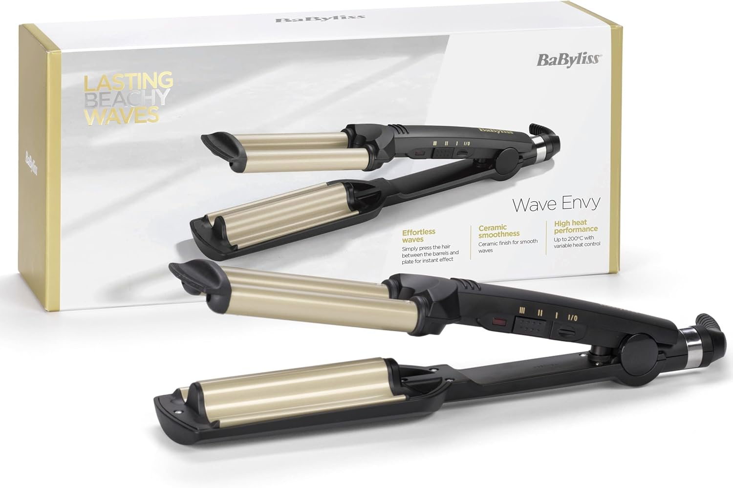 Babyliss C260E Styling Utensil Straightener and Curler for Bangs Hot Black, Silver - Hair Shaper (Iron and Curler for Bangs, Hot, 200&deg;C, Black, Silver, 1.5Cm)
