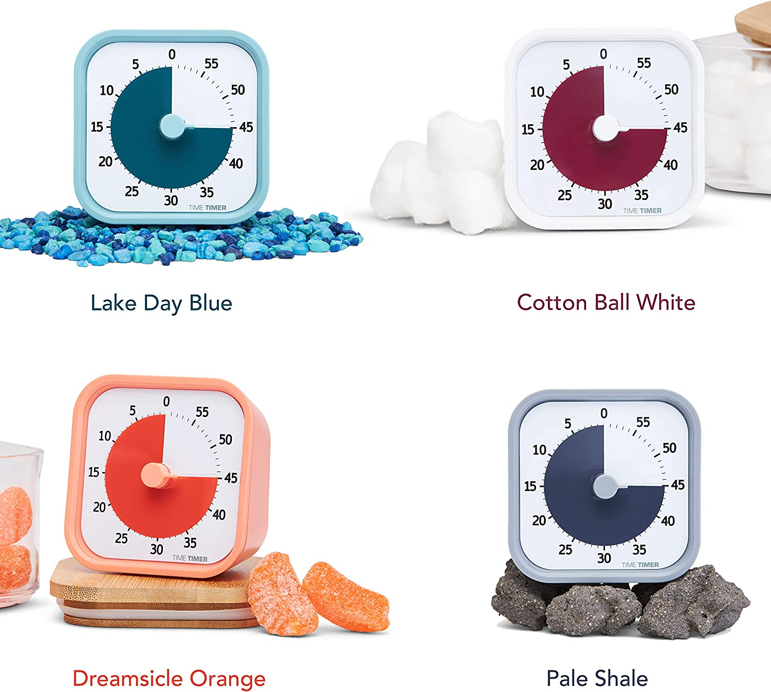 Time Timer Home MOD - 60 Minute Kids Visual Timer Home Edition - for Homeschool Supplies Study Tool, Timer for Kids Desk, Office Desk and Meetings with Silent Operation (Dreamsicle Orange) image number 5