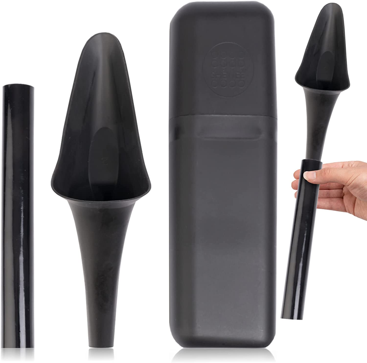 SHEWEE Flexi + Case Female Urinal &ndash; Made in the UK &ndash; Reusable & Portable Urination Device. Festival, Camping, Car, Hiking Essentials for Women. Stand to Pee Device W/Travel Case and Extension Pipe