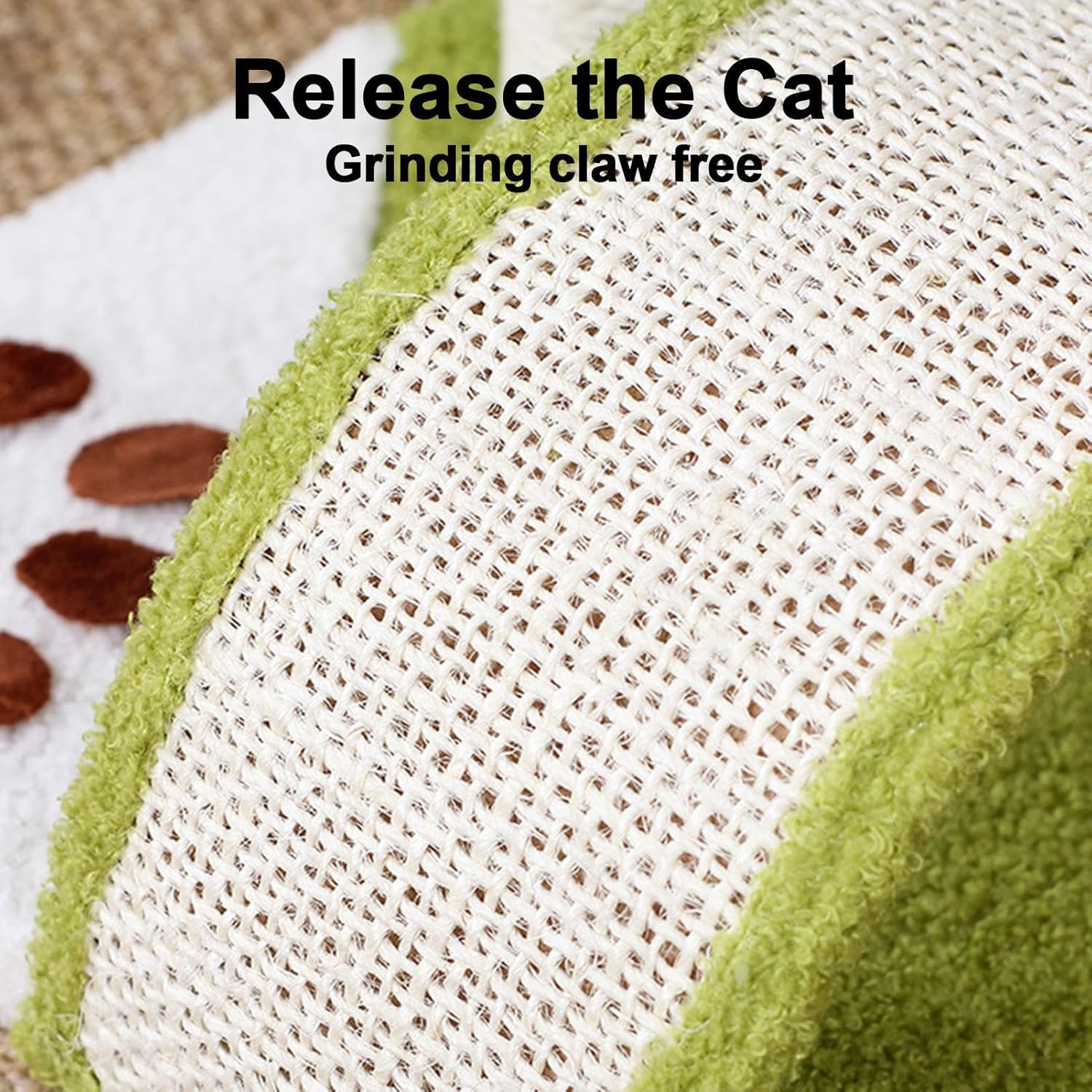 Cat Post for Indoor Cats | Cat Scratch Board,Cat Teaser Ball Kitten Scratcher Toy, Sisal Scratch Board - Claw Grinding, Sisal Cat Tree Tower for Kitten