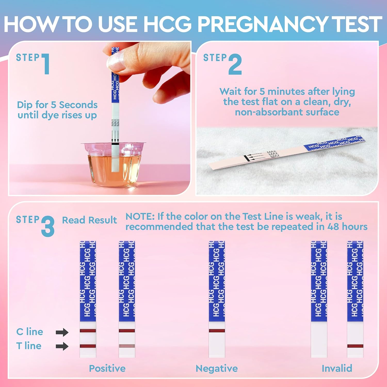 Pelvana Pregnancy Test Strip Value Pack 40 HCG Pregnancy Test Strips image number 1