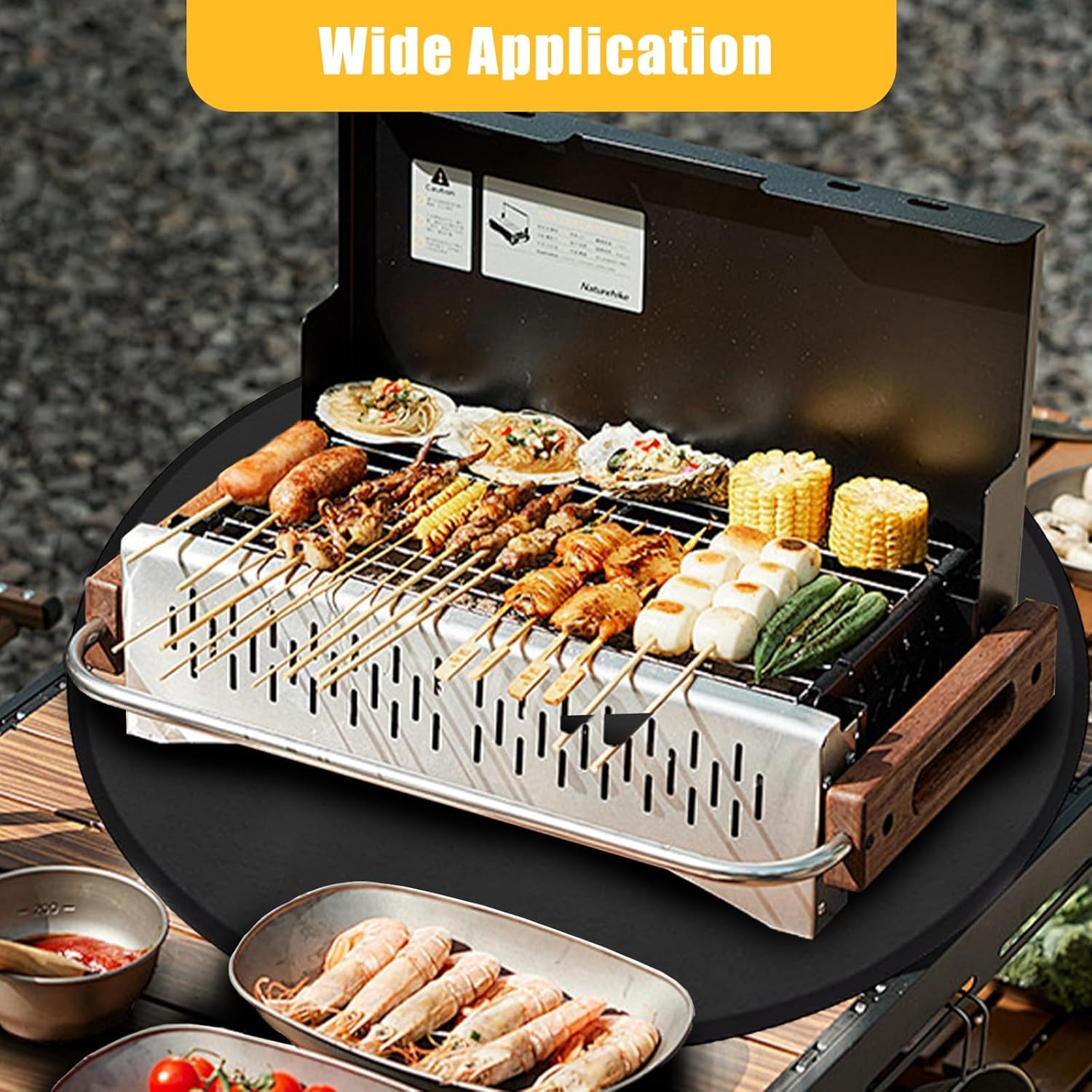 24-Inch round Fire Pit Mat for Solo Stove Bonfire &ndash; Heat-Resistant, Fireproof & Waterproof Fiberglass Grill Mat for Outdoor Patio, Deck, Camping & BBQ &ndash; Reusable under Fire Pit or Grill image number 4