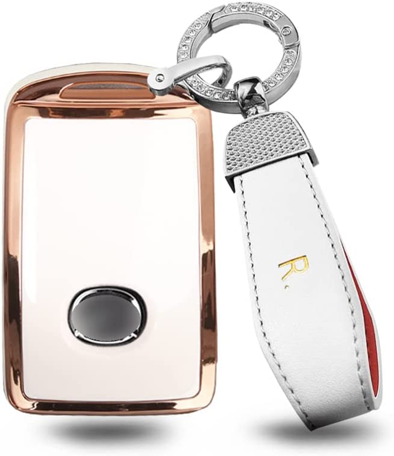 Ontto Car Key Fob Cover Fit for Mazda 3 CX-30 CX-5 CX-9 Mazda 3 Sedan 2019 2020 Smart Key Case 3 Buttons Keyless Entry TPU Key Shell Key Holder Keychain Accessories Green - Black image number 7