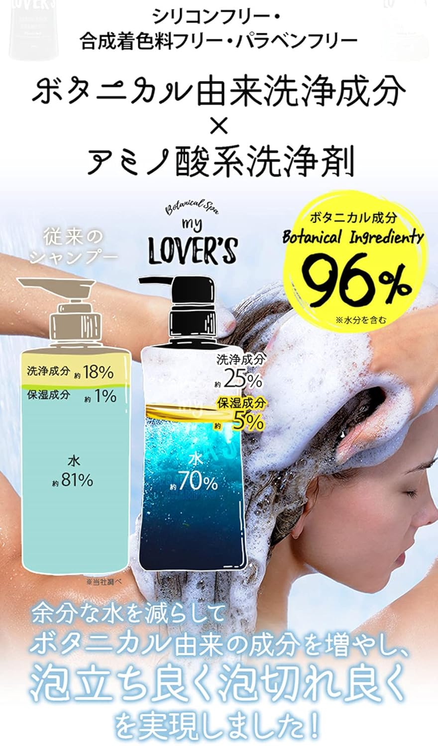 Infinity My LOVER'S BT Shampoo Floral Musk Scent Refill 13.5 Fl Oz (400 Ml) Made in Japan image number 6