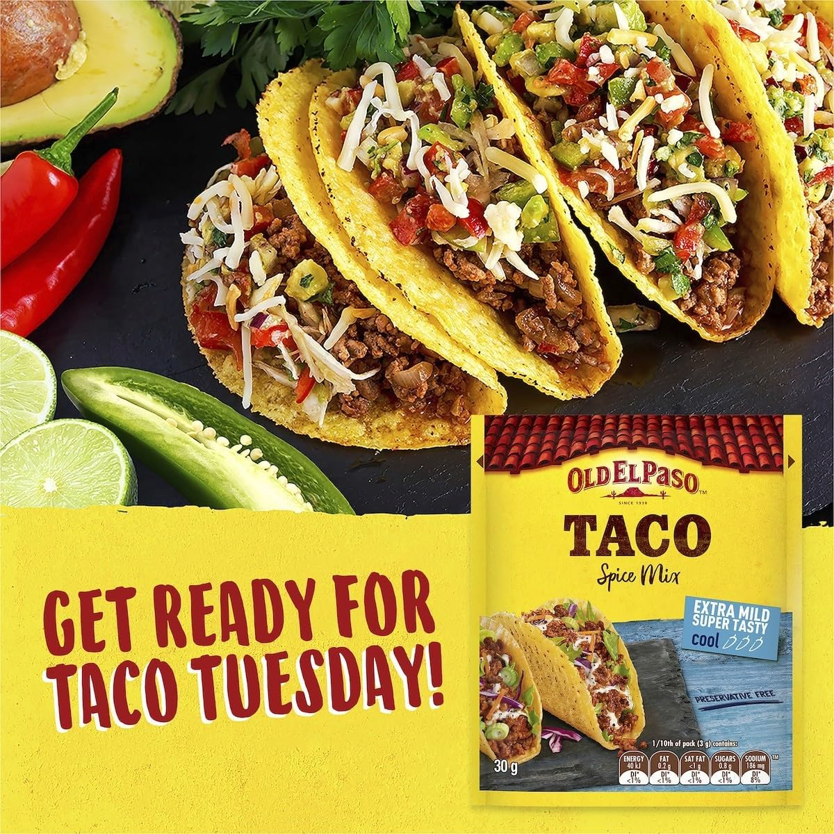 Old El Paso Mild Taco Spice Mix 30 G image number 2