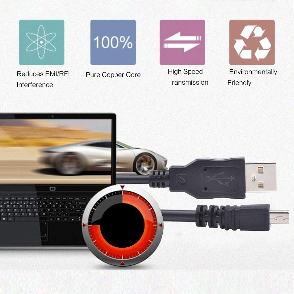 GONOLOWAY UC-E6 Replacement USB Cable Photo Transfer Data Sync 8Pin Charging Cord Compatible with Digital Camera SLR DSLR D3200 D3300 Coolpix L340 L32 P520 P510 S9200 and More (3.3Ft) image number 1