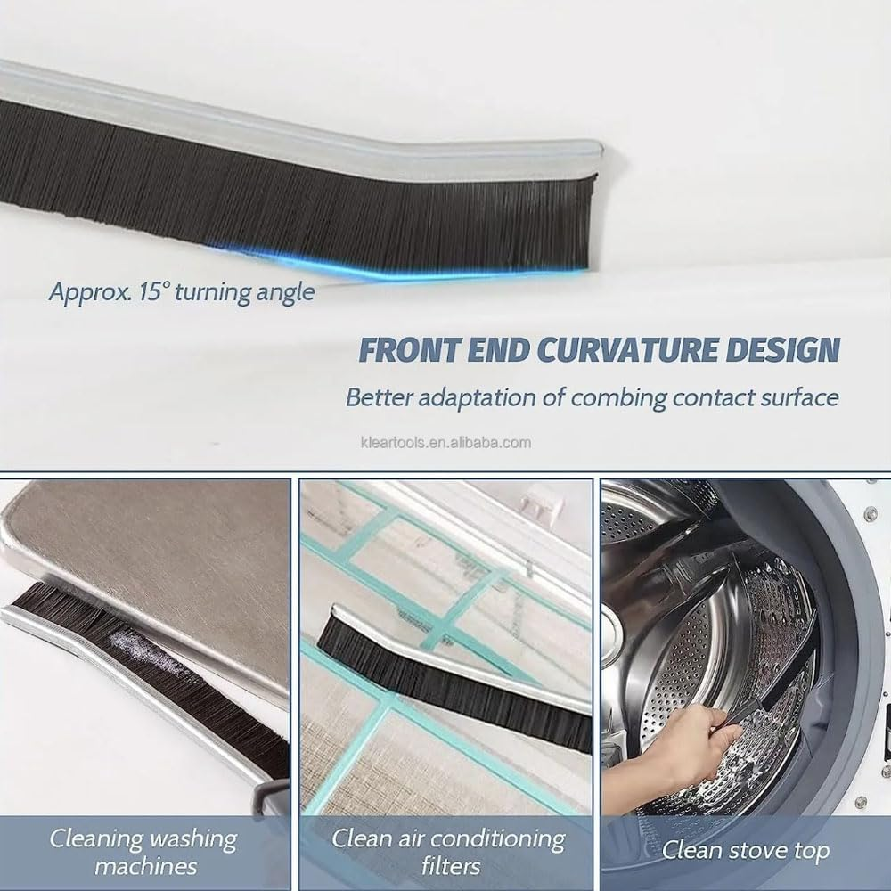 8-Piece Crevice Cleaning Kit with 2 Scrapers - Heavy Duty Grout Cleaner & Shower Cleaning Brush | Multi-Purpose Bathroom Scrubber & Kitchen Brush for Tiles and Windows | Home Essentials Cleaning Set image number 1