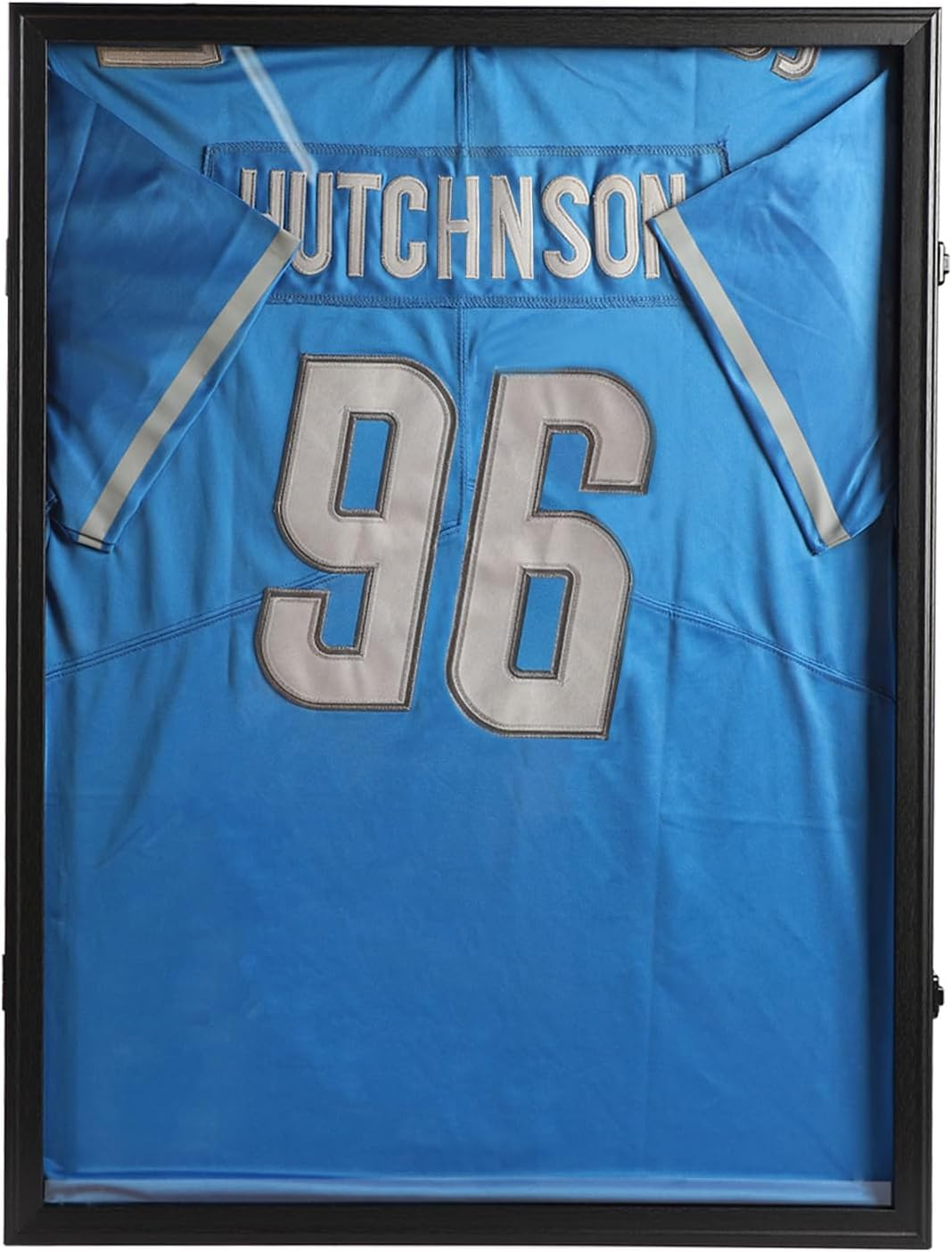 Jersey Frame Display Case - Football Jersey Display Frame - Lockable Jersey Shadow Box with UV Protection Acrylic Door and Hanger for Hockey Soccer Basketball Baseball Shirts, Black image number 3