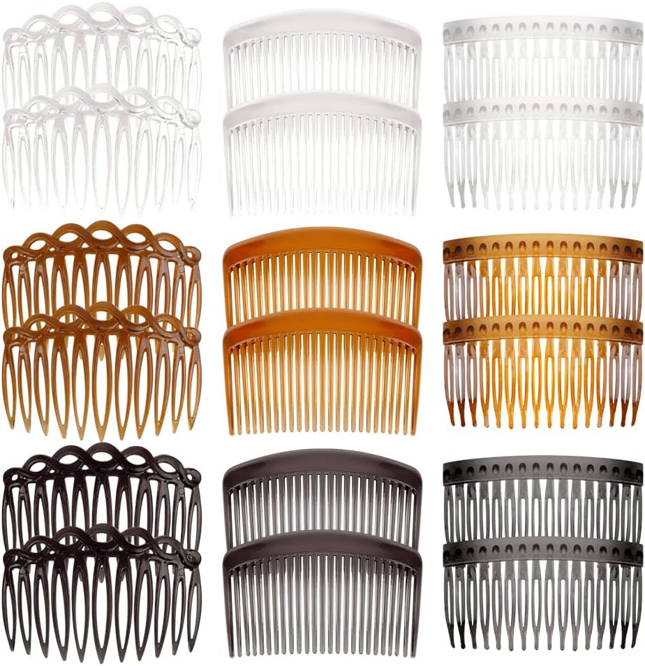18 Pieces French Side Combs, Plastic Side Hair Twine, Decorative Comb with Teeth, Hair Combs, Hair Clips, Accessories for Women, Bridal, Wedding Veil, Girls, Thick and Fine Hair image number 4