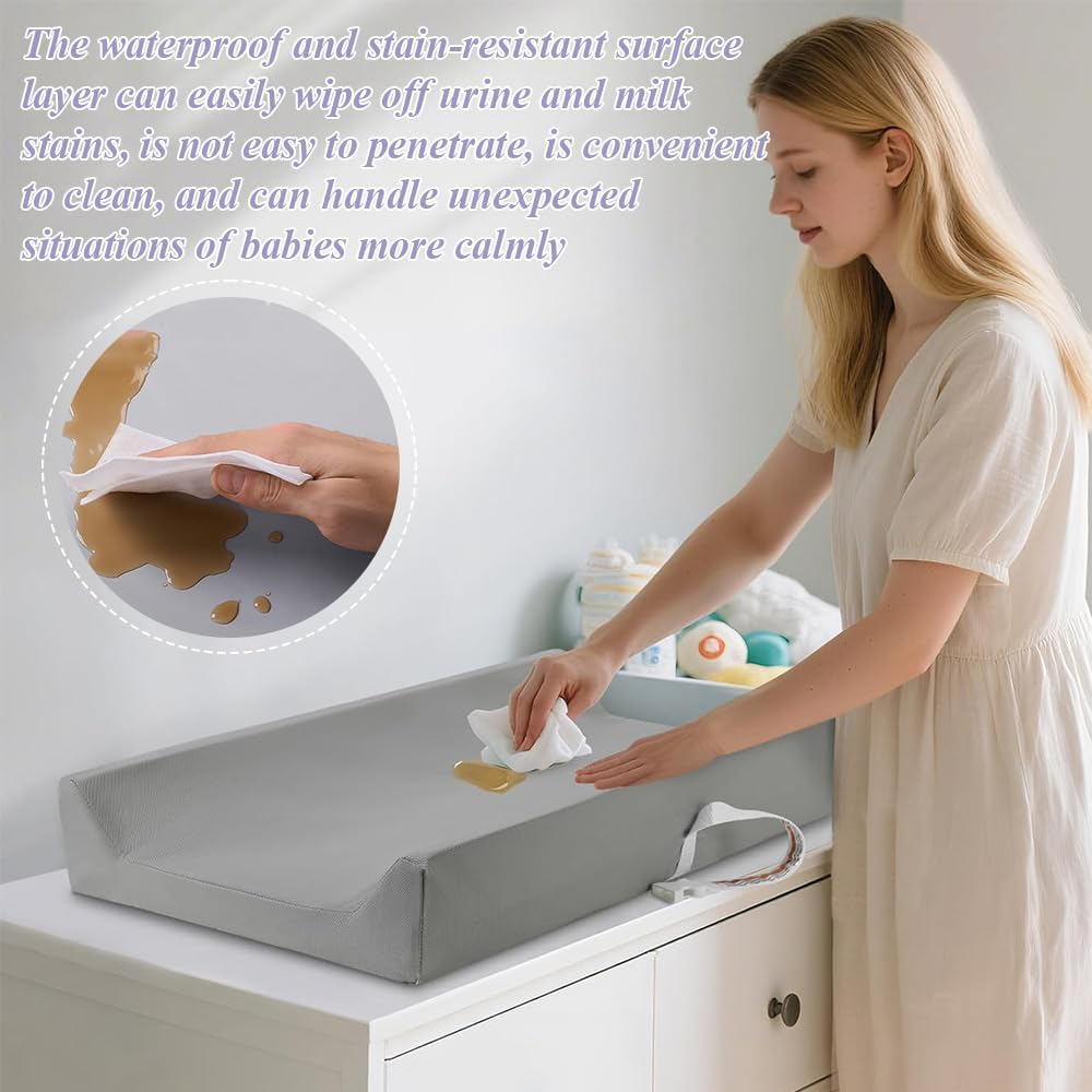 Changing Pad,Waterproof Change Mat,Portable Nursing Care Table,Non-Slip Changing Pad,Wipe-Clean Pu Cover,Lightweight Kids Accessories,For Dressers,Tables image number 4