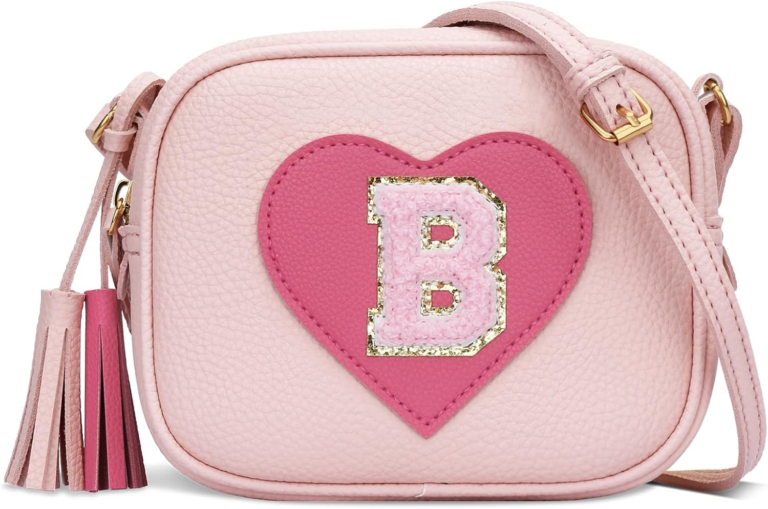 KKXIU Kids Purse Toddler Gifts for Girls and Women Vegan Leather Crossbody Bag with Tassel