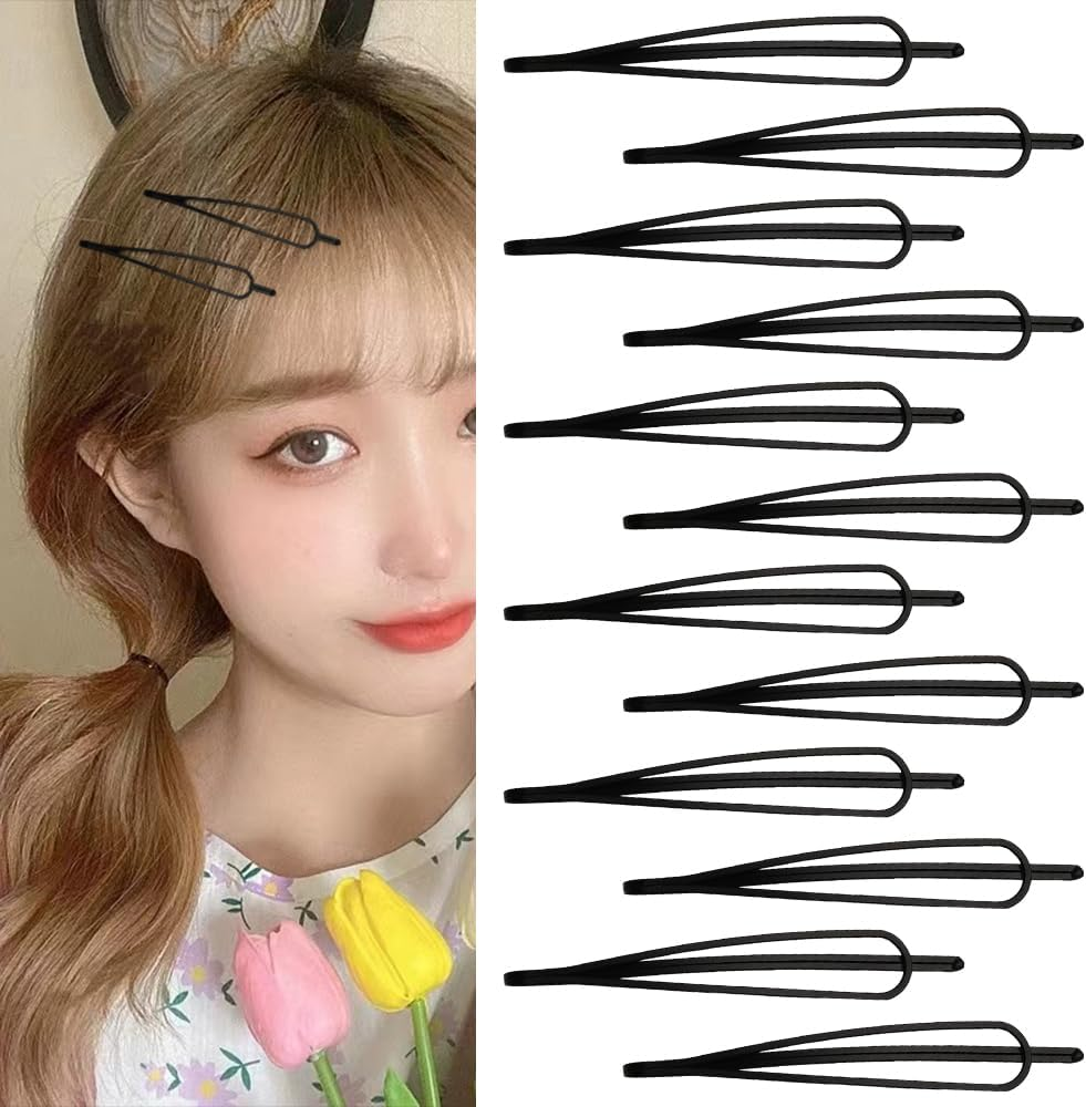 Hair Barrettes for Women Bangs Clip Black Vintage Hair Pins for Buns Updos for Thick Thin Length Hair Clips for Short Hair Bobby Pins Decorative Hair Accessories for Braids Clips 12Pcs