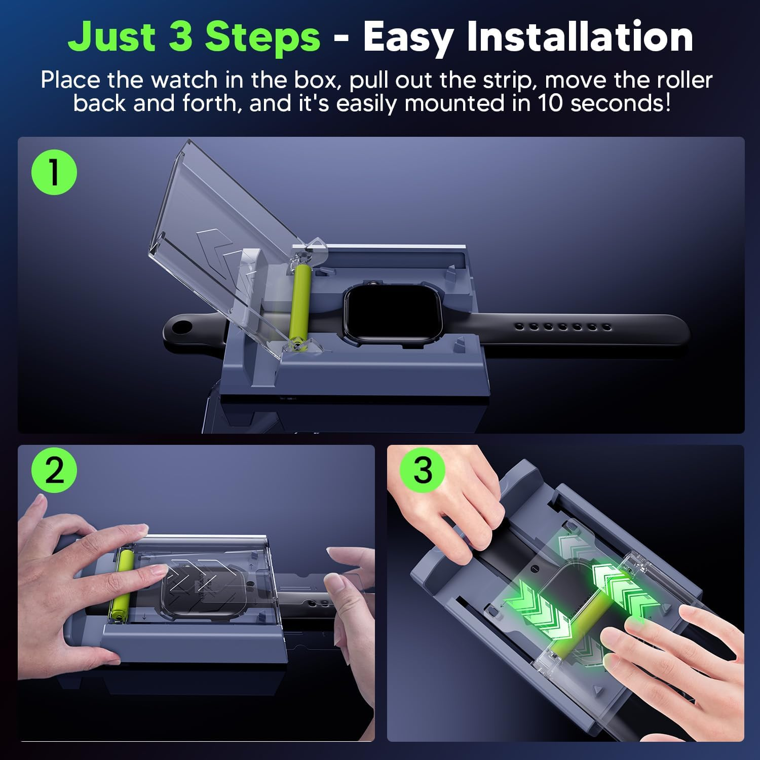 WSKEN 4 Pack Screen Protector for Apple Watch Series 11/10 46Mm - [100％ Zero Bubble][Auto Align Box][Flexible TPU Film - No Glass] HD Full Coverage for Iwatch Cover Accessories image number 1