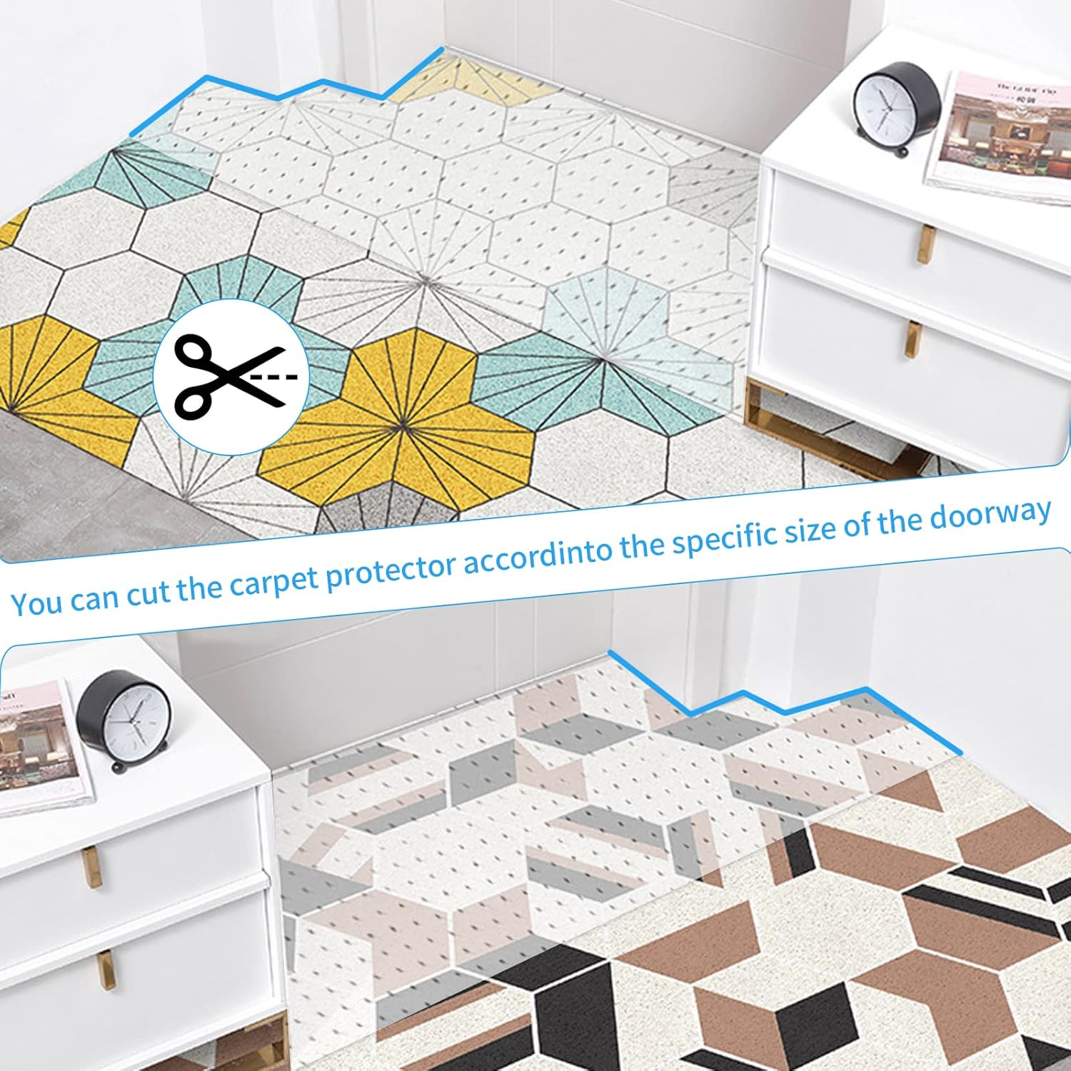 Carpet Protector for Cats, Durable Plastic Cat Scratch Protection Film for Carpet/Floor/Bedroom/Door/Porch, Prevent Rugs from Scratching/Wearing (31 X 250 Cm)