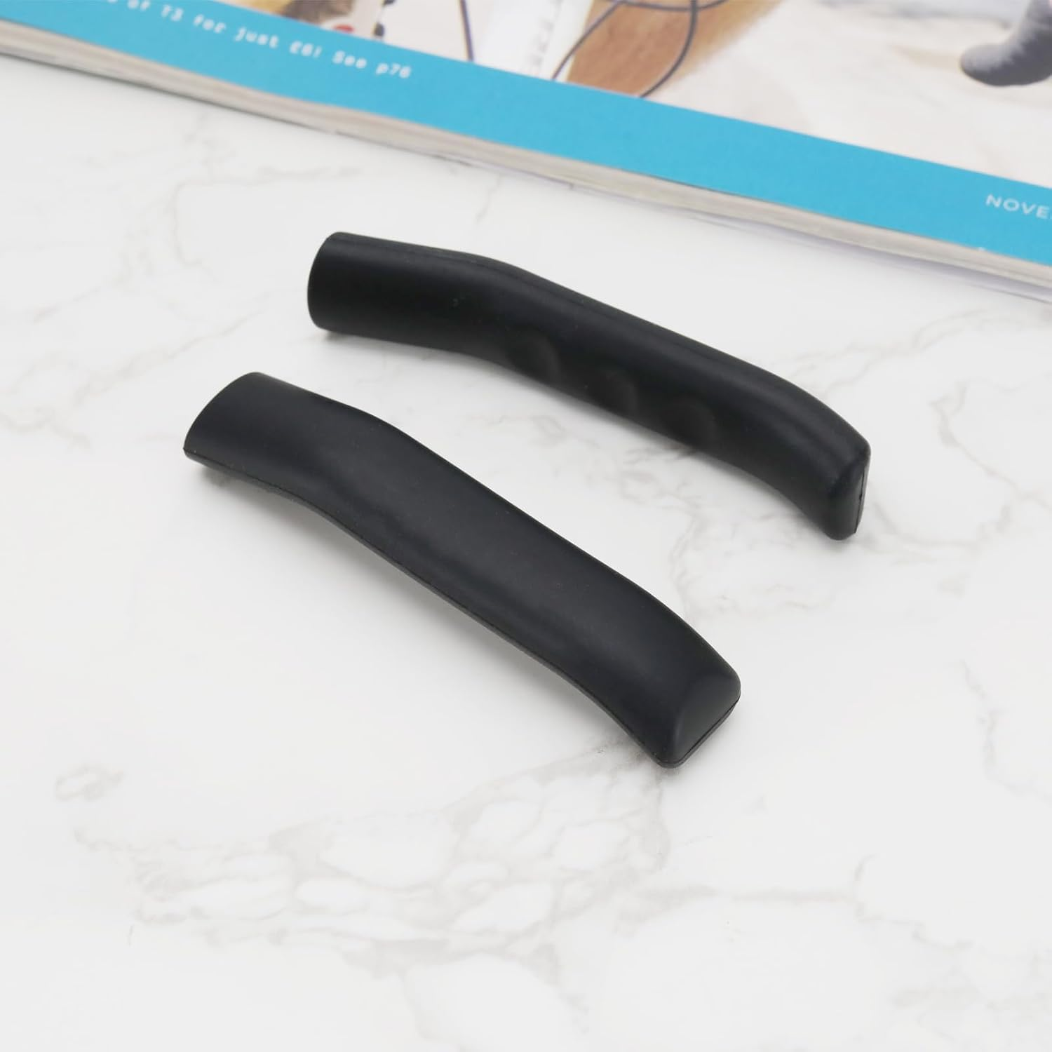 2 Pairs of Folding Bicycle Mountain Bike Handles Bicycle Brake Guard Soft Silicone Anti-Slip and Shock Absorber Guard image number 4