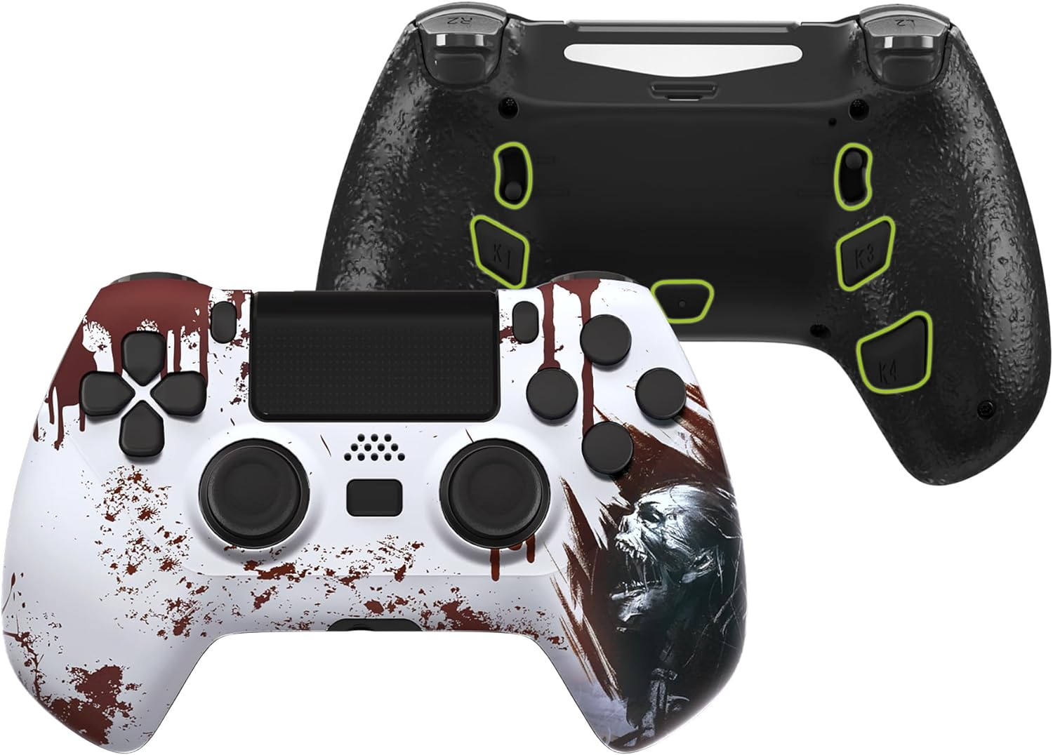 Extremerate Orange Star Universe Decade Tournament (DTC) Upgrade Kit Compatible with PS4 JDM-040/050/055, Upgrade Board & Ergonomic Shell & Back Buttons & Trigger Stops - Controller NOT Included