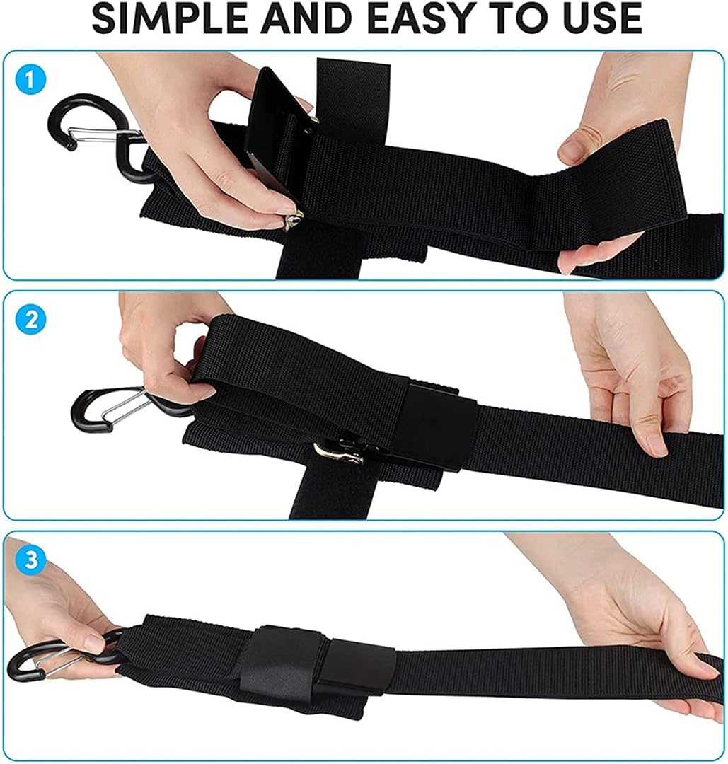 2-Pack Boat Trailer Transom Tie-Down Straps,2In X 4Ft Adjustable Transom Straps with Quick Release Buckle image number 3