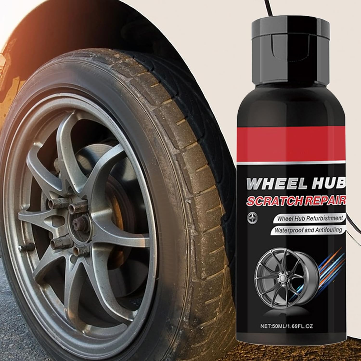Car Rim Scratch Repair Paste | Wheel Hub Care Cream for Auto - Long-Lasting Tire Retreader for Small Car, Sedan, RV, and Truck image number 2