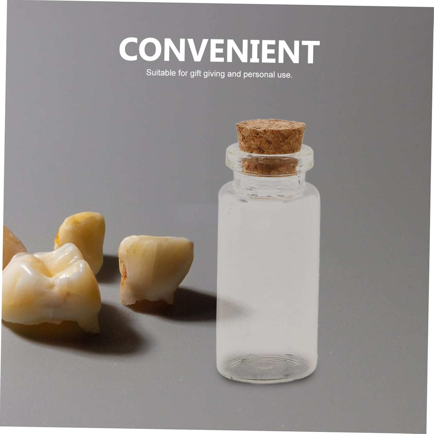 Baby Keepsake Box Set 2 Diy Fetal Hair Keepsake Bottles and Umbilical Cord Storage, Wooden Newborn Tooth Preservation Souvenir for Infant Memory Collection image number 1