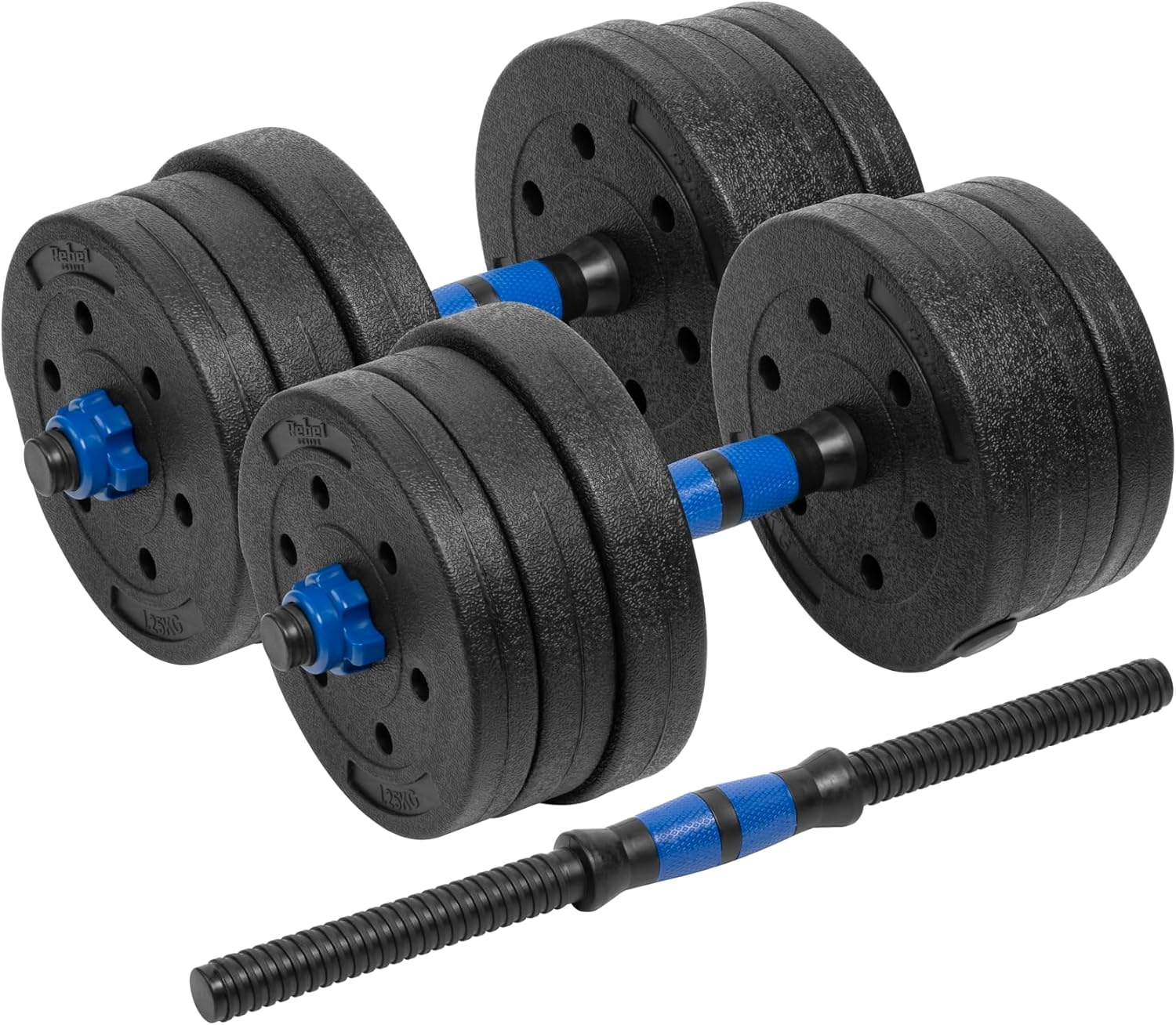 Rebel Active RBA-2300 Bitumen Dumbbell Set with Connecting Bar 2 X 10 Kg image number 5