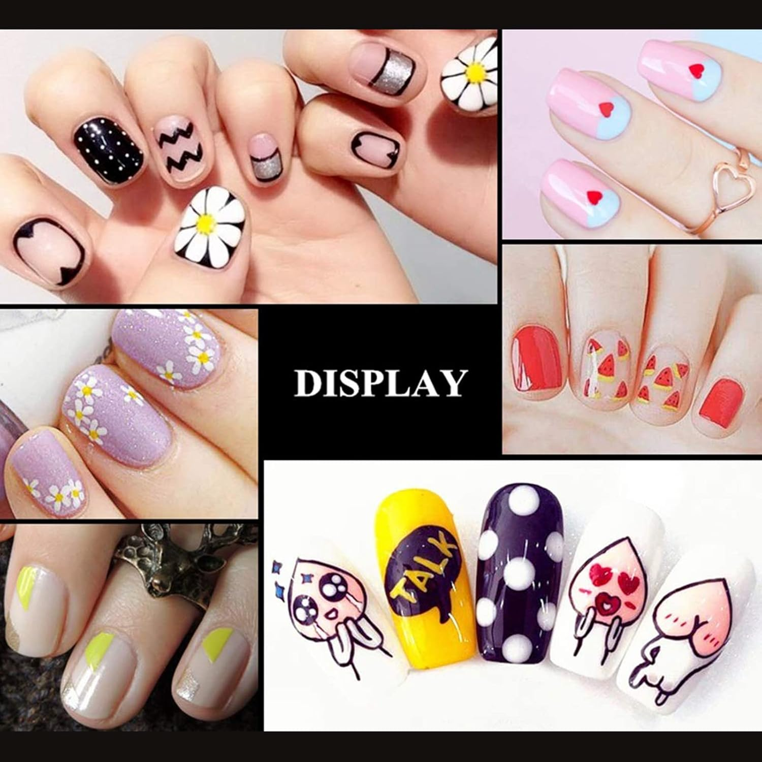 12 Colors Nail Painting Gel for Nail Drawing Lines Striping Painting Flowers Patterns Nail Art Set Nail Design Gel Polish UV LED for Nails Manicure Kit, White Black Blue Green Yellow Orange Pink image number 3