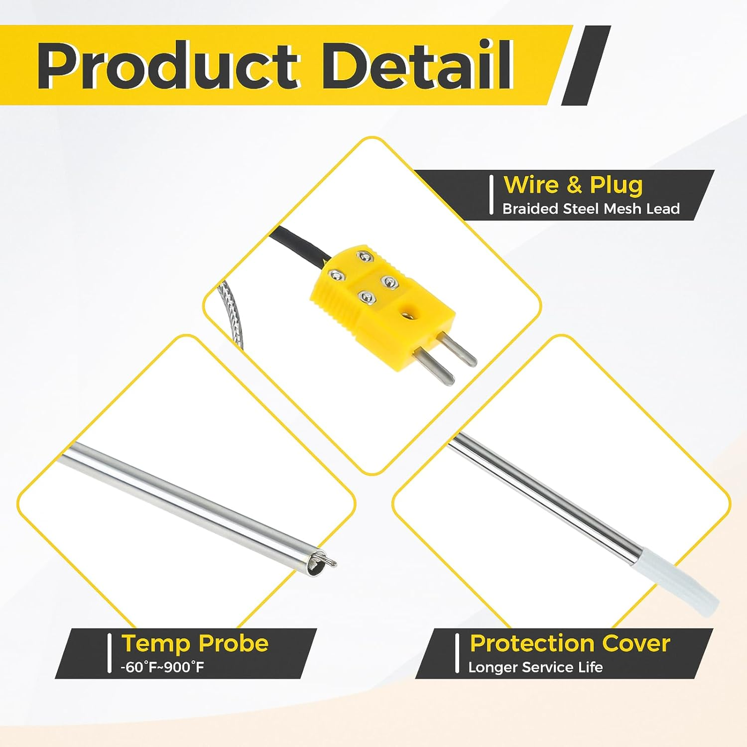 Temperature Probe Replacement for Masterbuilt Gravity Series 560/800/1050 XL & Digital Charcoal Grill & Smokers, Replace Part Number: 9904190024 image number 3