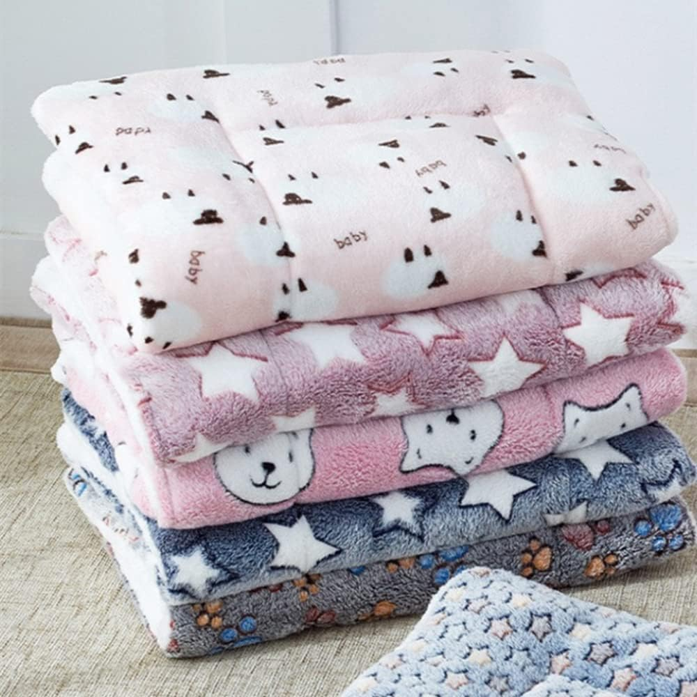 Fiopet Cozy Calming Cat Blanket, 2023 Premium Small Blanket Plush Self Warming Printed Pet Blanket, Upgrade No Electric Heated Cat Bed, Fluffy Flannel Cushion Soft Warm Mat Pets Mattress (Grey, Small) image number 1