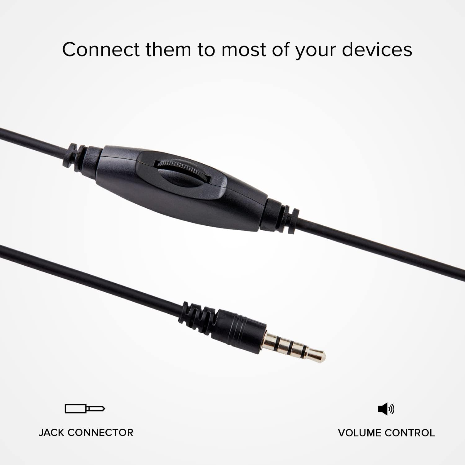 SBS Adjustable Headphones with Swivel Microphone, 3.5Mm Jack Cable for Smartphone, PC, Tablet, Ideal for Smartphone, Call Center, Direct Streaming, Remote Orientation