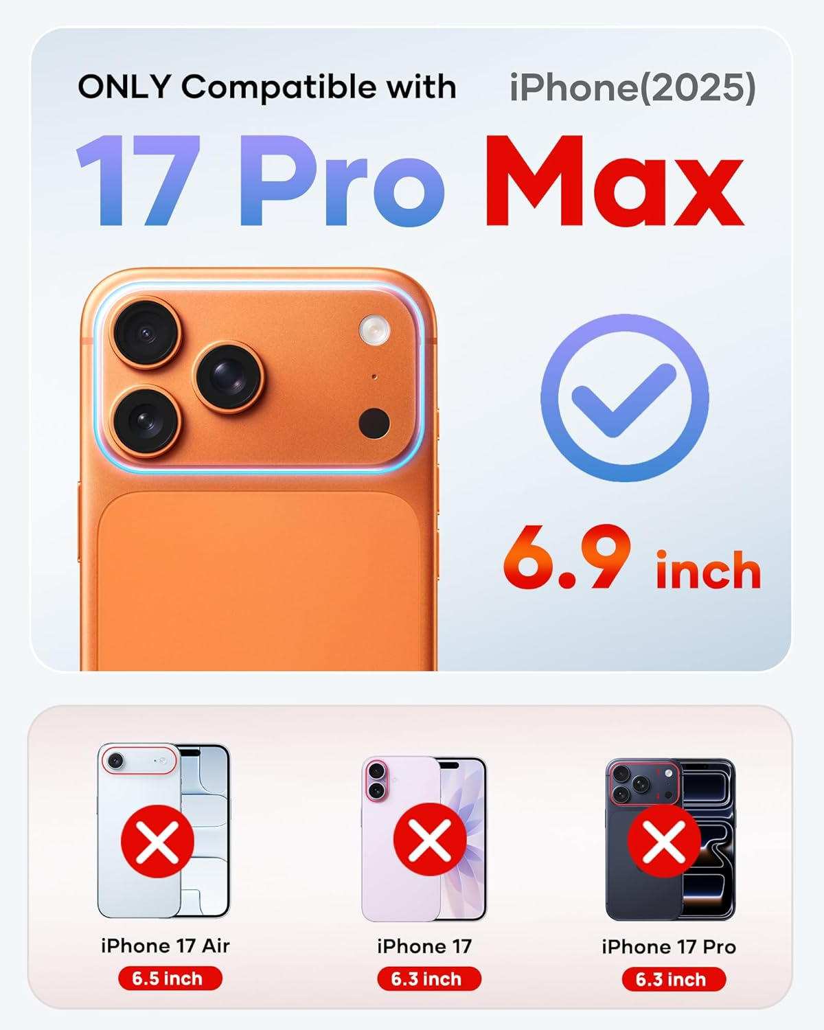 Vihibii for Iphone 17 Pro Max Case with Adjustable Stand, [Compatible with Magsafe], Fade-Resistant Glow Stylish Slim, Shockproof Sturdy Back Cover & Silicone Edges Phone Cover Case, 6.9" 2025, Grey - Purple image number 5