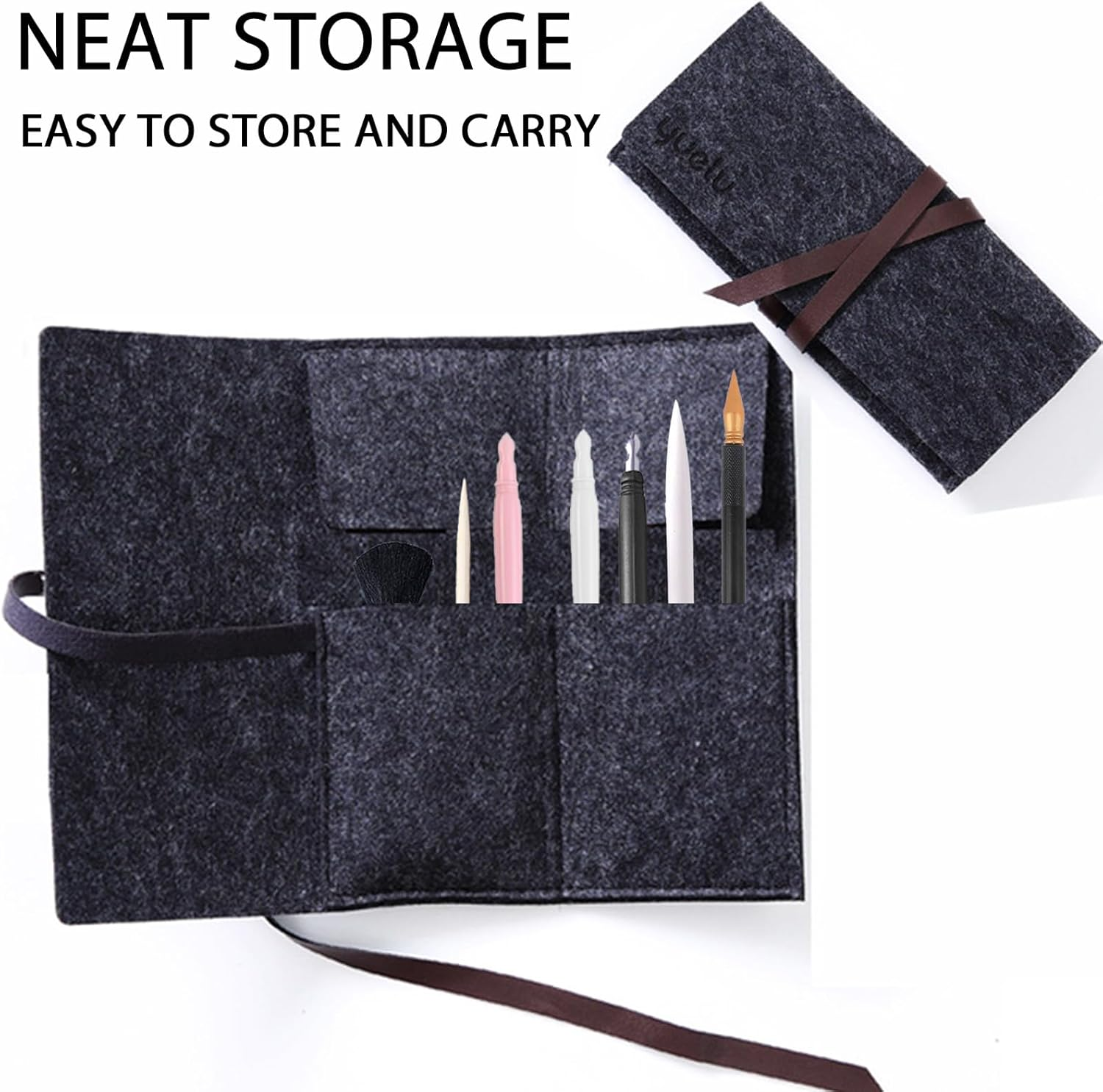 NICEIN Scratch Pens for Scratch Pictures Set, 14 Scratch Pictures for Children'S Tools, Scratch Pictures Adult Pens with Multiple Functions, Scratch Pens with Various Tips, Free Storage Bag image number 3