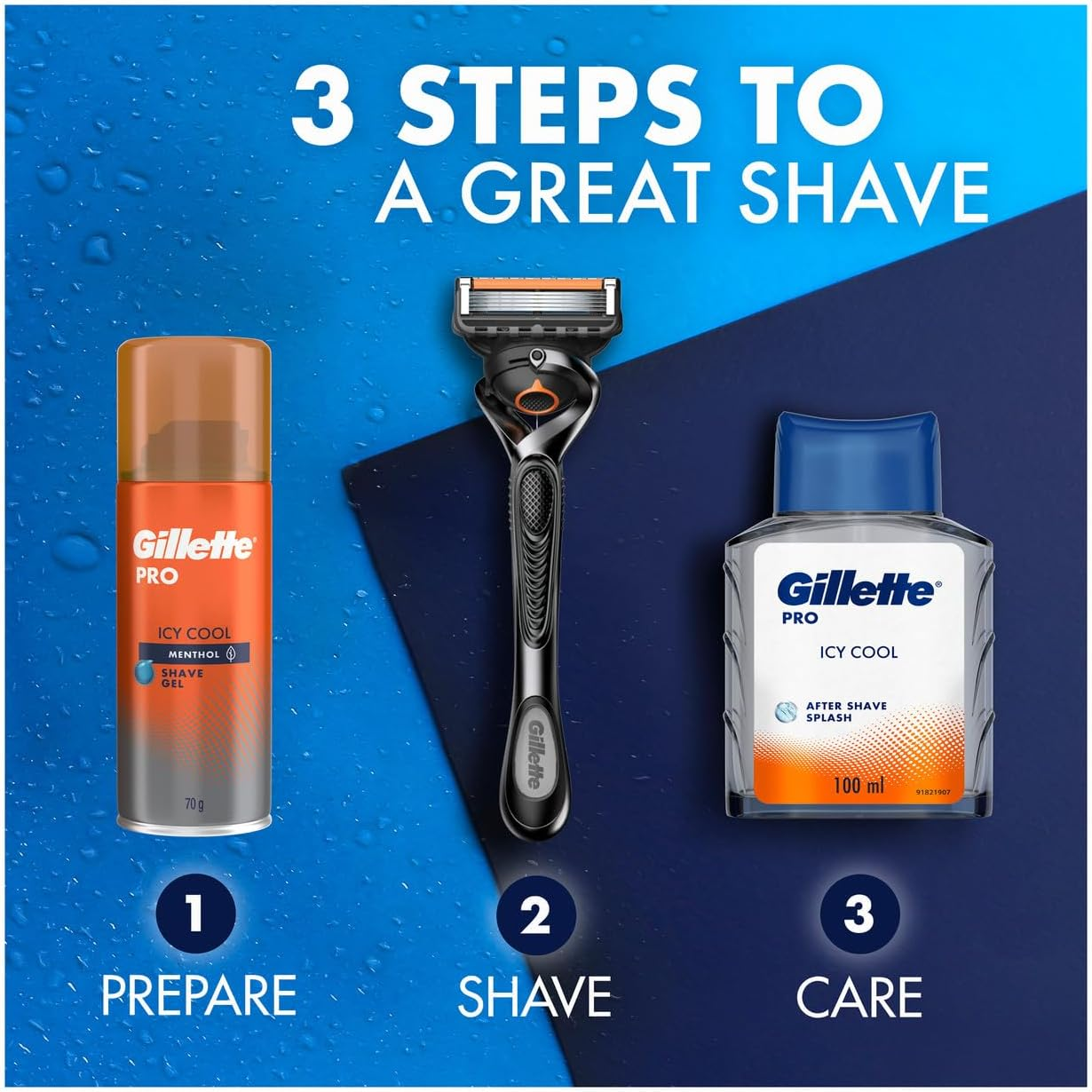 Gillette Pro Icy Cool Menthol Shave Gel, 70 Grams image number 4