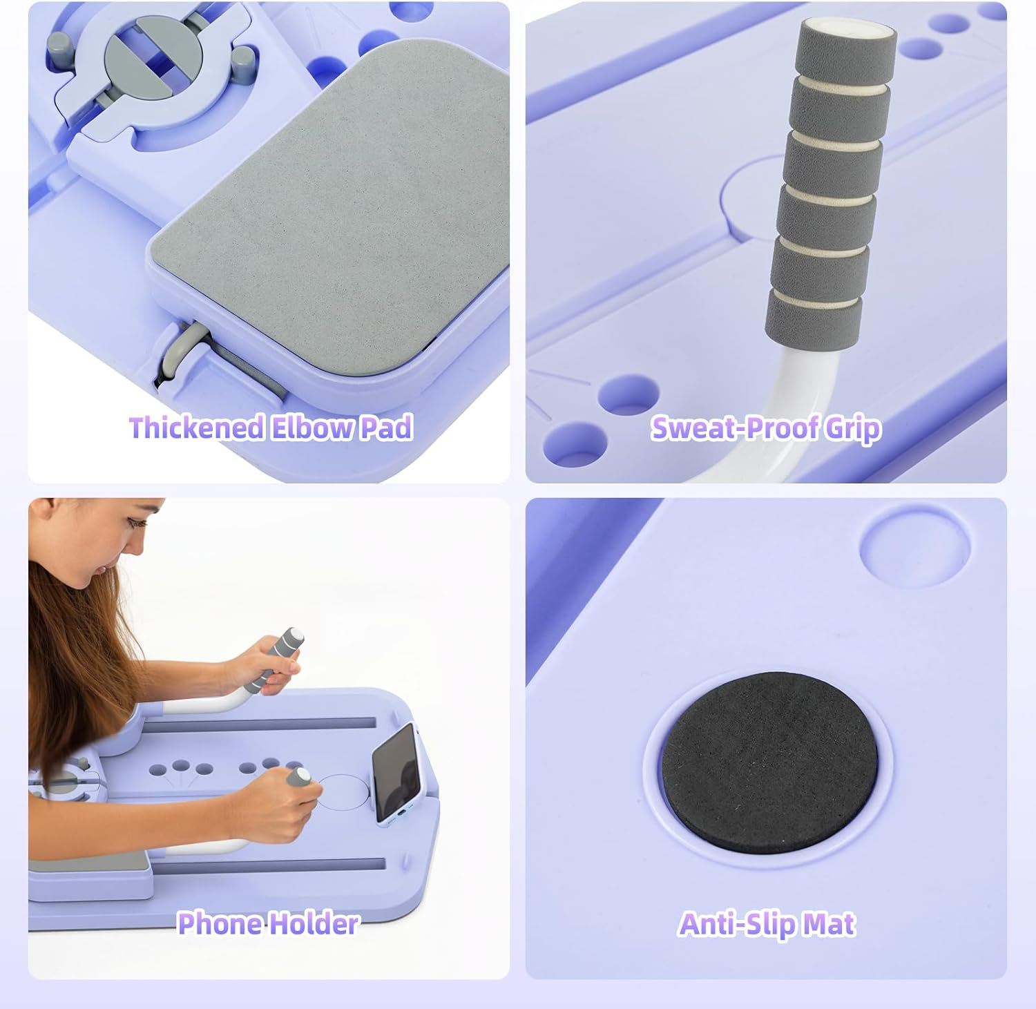 Advwin Pilates Reformer Machine,Multifunctional Abdominal Board,Pilates Board with Elbow Support|Kneeling Pad|Elastic Rope,Ab Exercise Board Home Fitness Equipment for Core Workout image number 2