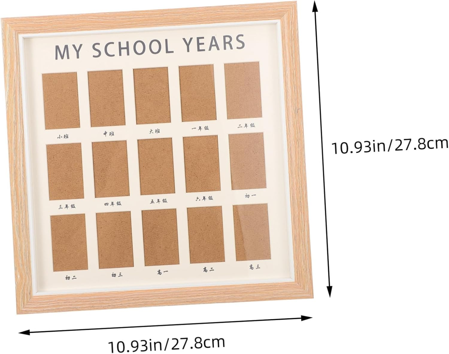Toyvian School Years Photo Frame Commemorative Boys and Girls Growth Record Wall-Mounted Decor image number 5