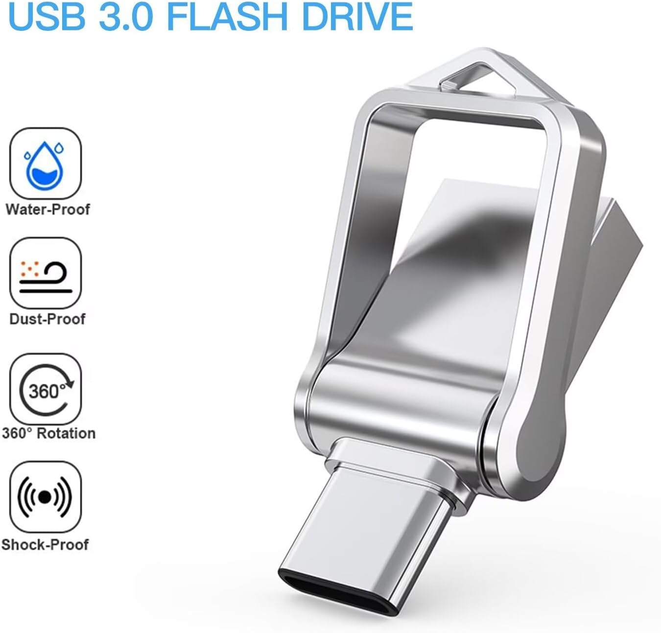 LINGSEE New USB C Flash Drive Dual Drive USB Type-C Thumb Drive 32GB USB-C Drive image number 3