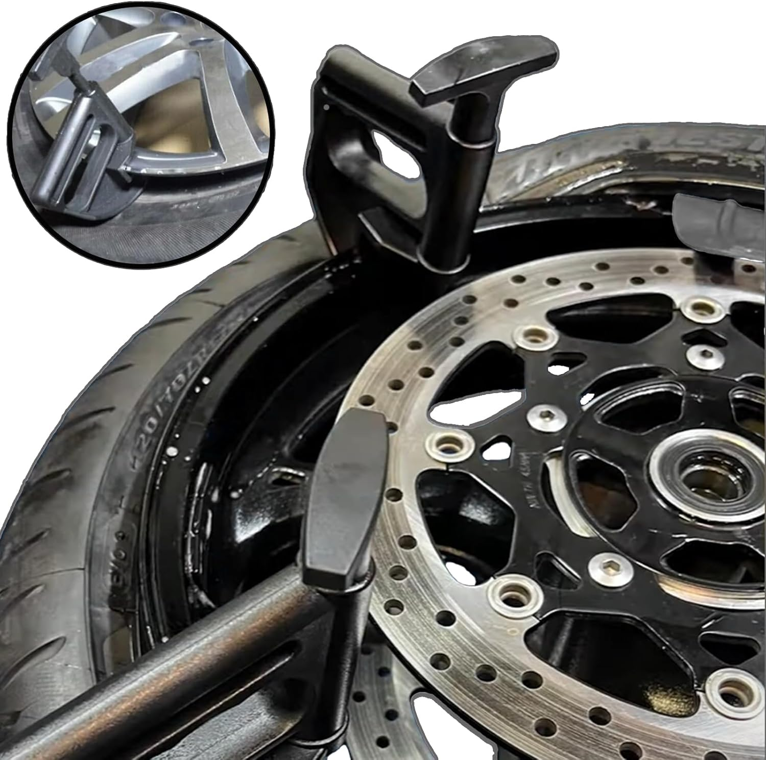 MP2MINGPIN 4PCS Tire Bead Clamp Durable Nylon Tire Changing Tools Drop Center Tool Tire Changer for Car Motorcycle