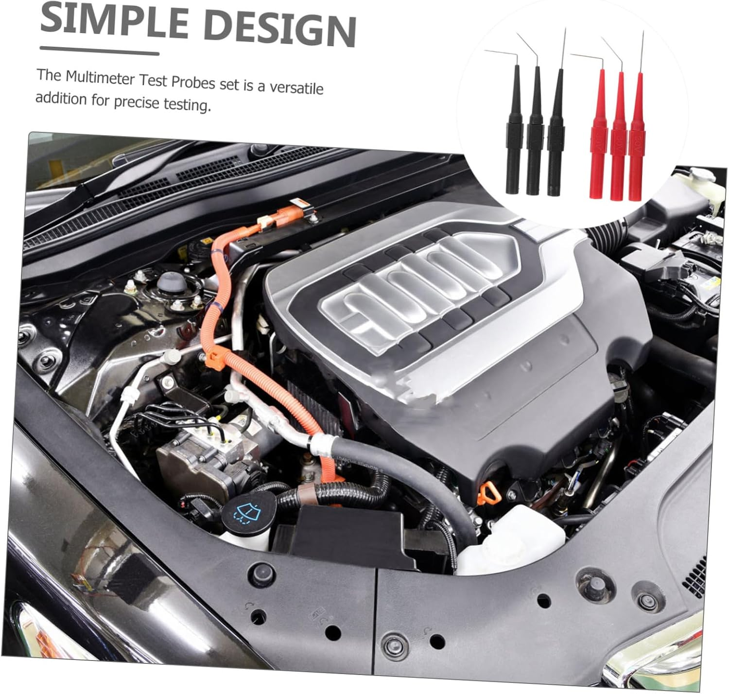 GLEAVI 6Pcs Multimeter Probes Test Probe Automotive Piercing Straight Angled Multimeter Test Wire Piercing image number 2