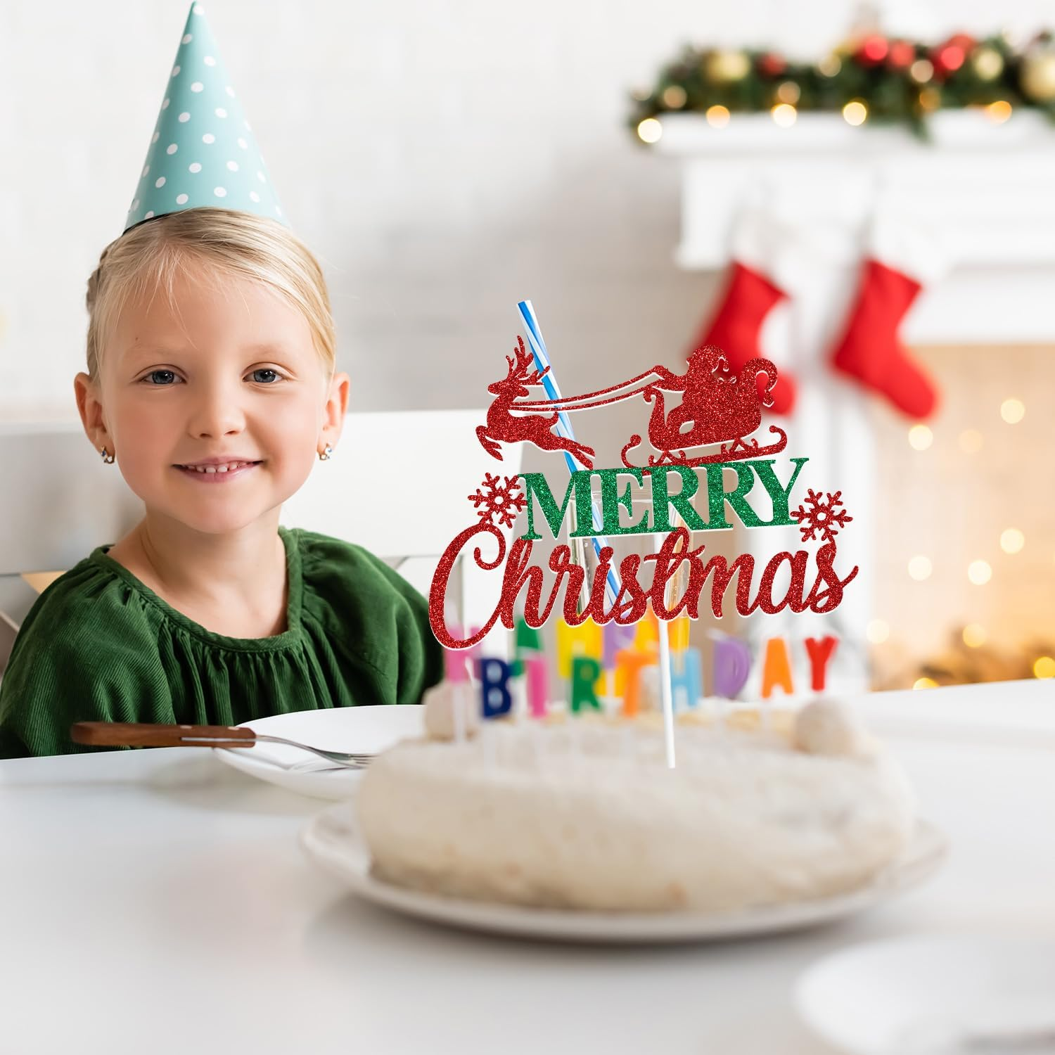 Merry Christmas Cake Topper, Be Merry, Happy New Year, Happy Holiday, Xmas/New Year Eve Party Decorations Supplies