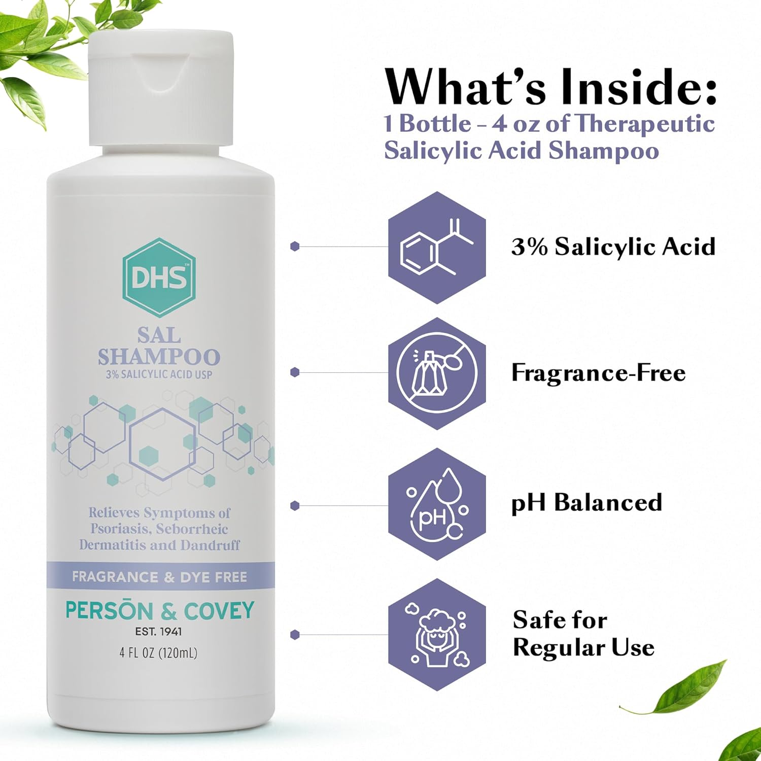 DHS SAL Shampoo 120Ml image number 3