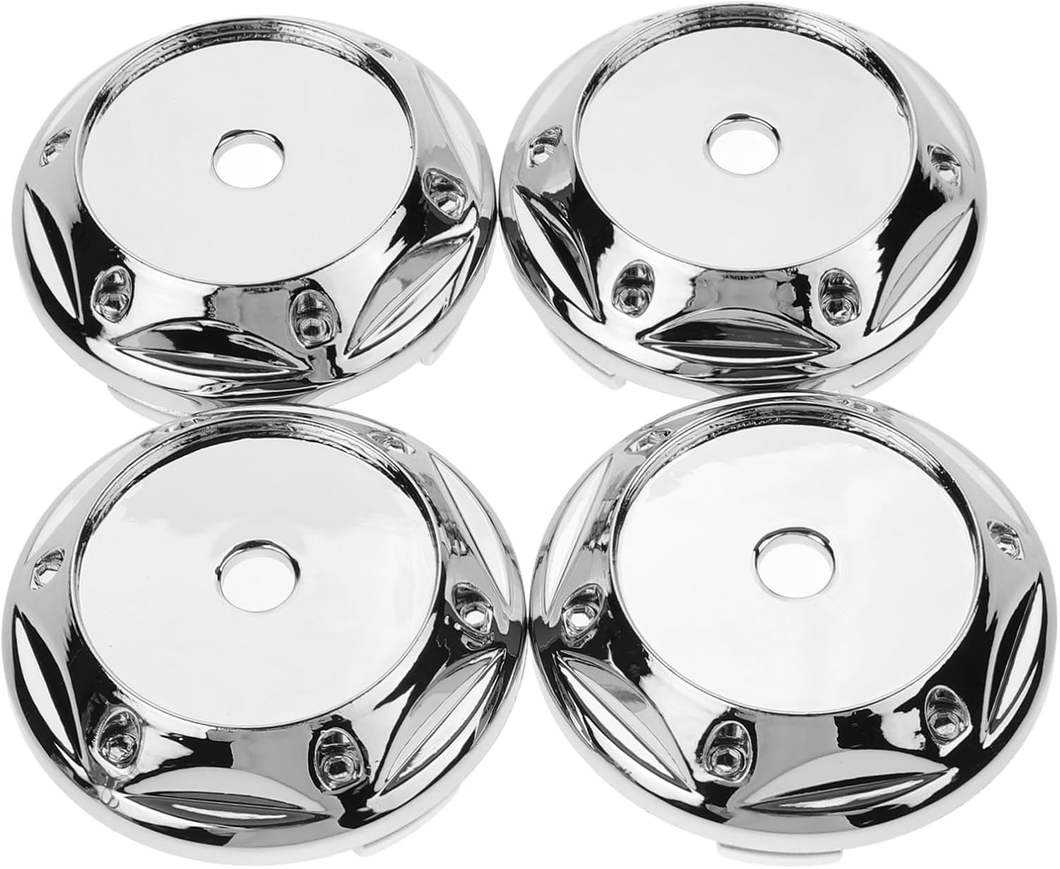 HONMEET 4Pcs Silver 68Mm Car Rim Caps Auto Wheel Center Covers Vehicle Hub Caps Replacement Accessory for Fit Cars