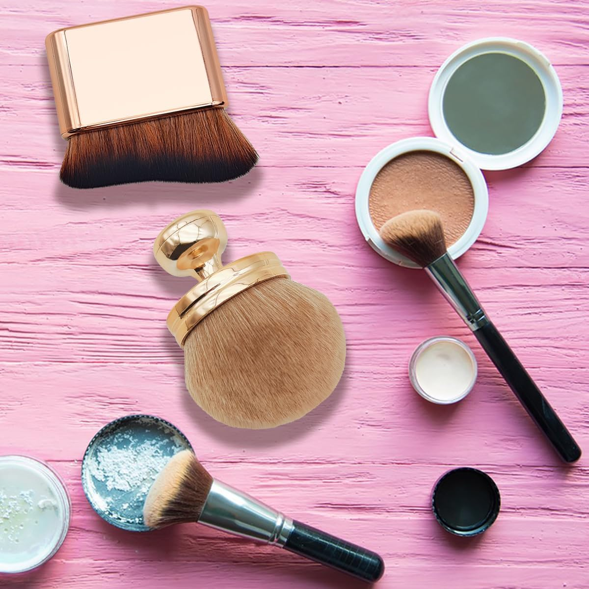 Self Tanner Blend Brush, Yucool Extra Large Body Makeup Brush, Self Tanning Brush Applicator, Oval Face Leg Makeup Brush image number 4