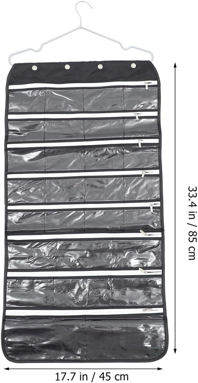 ULTECHNOVO Jewellery Organiser 56 Pockets: Jewelry Hanging Pouch Organizer for Necklaces Bracelets Earrings Accessories Sundries Storage Bag for Travel Home Closet - 1Pcs image number 2