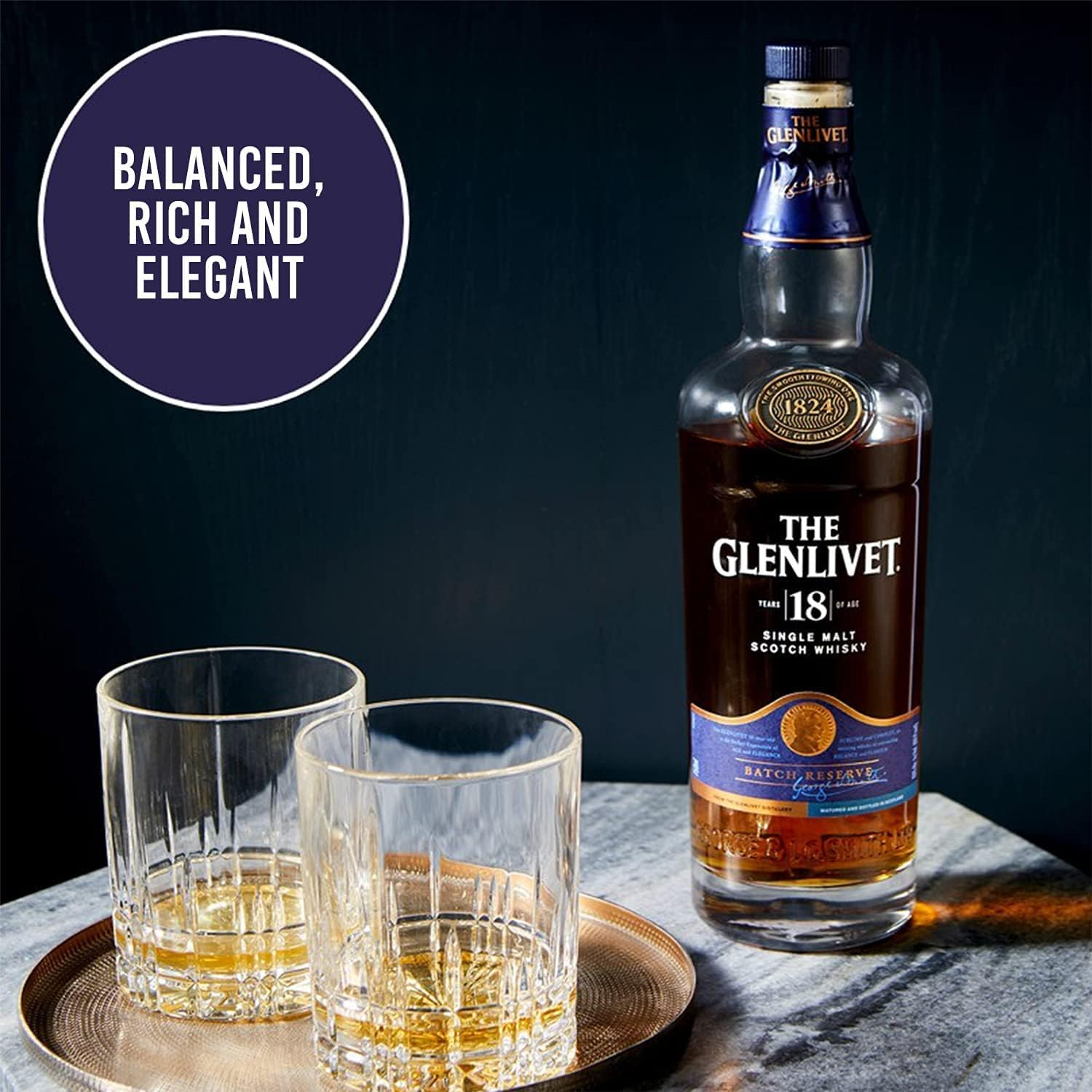The Glenlivet 18 Year Old Single Malt Scotch Whisky, 700 Ml image number 1