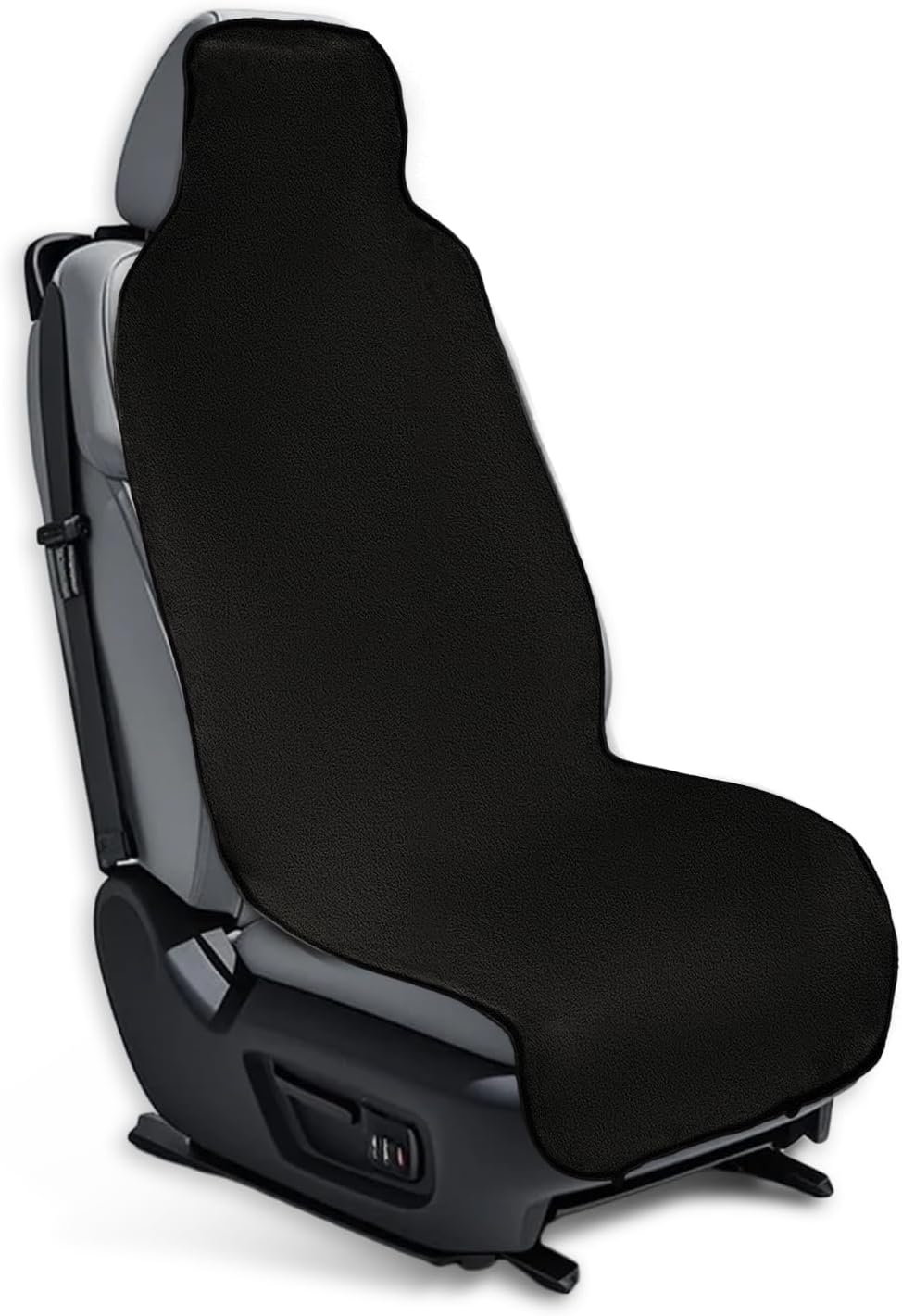 Car Seat Cover Sweat Absorber Premium Microfiber Towel Universal Fit for Car SUV Truck Non Slip Bottom Easy to Install Machine Washable Black image number 4