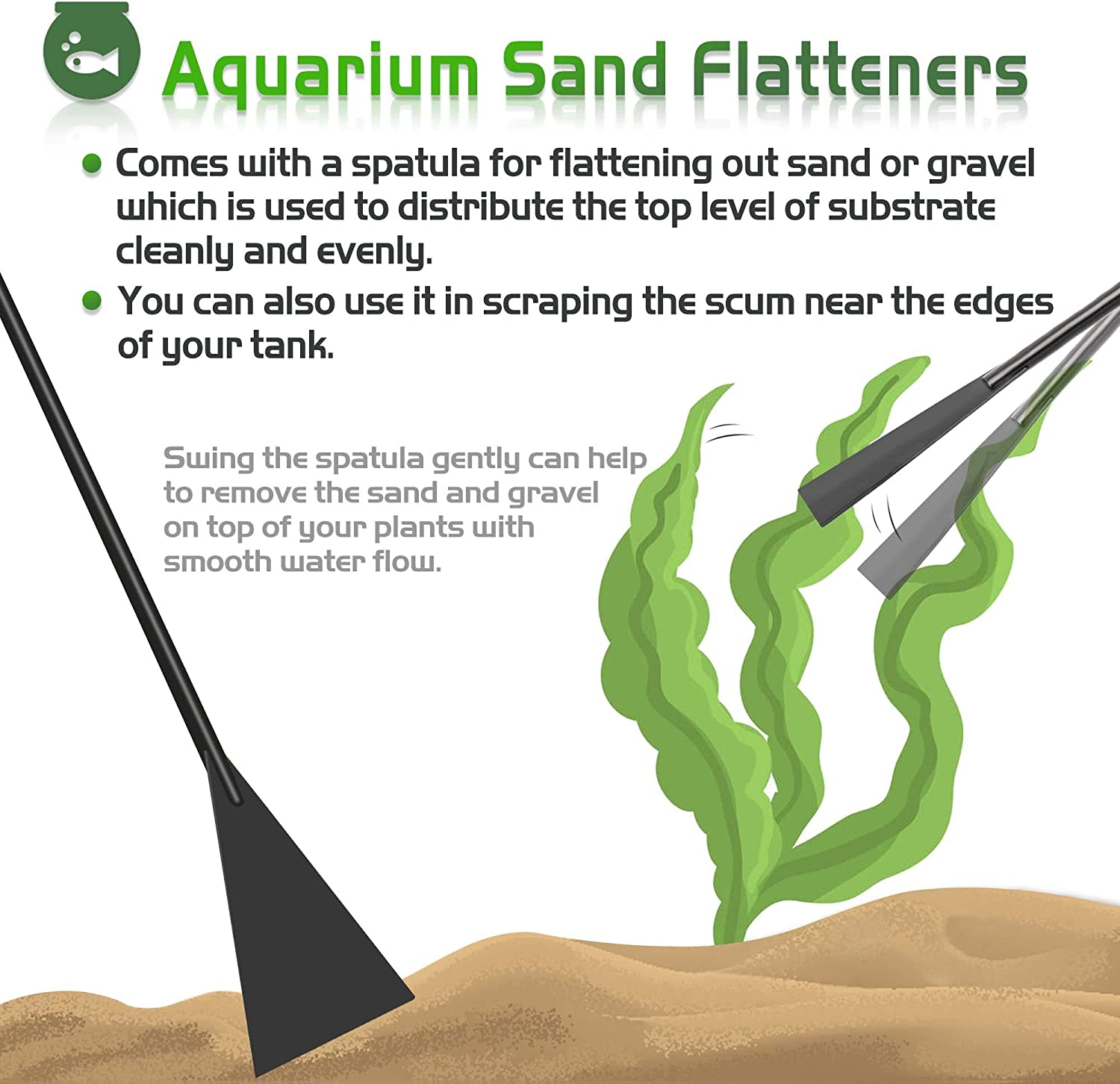 8 in 1 Aquascaping Tool Kit with Acrylic Storage Rack, Black Steel Aquatic Landscaping Equipment Perfect to Create a Stunning Underwater Scape for Fish Tank image number 4