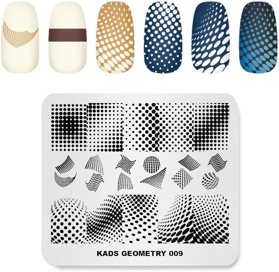 Nail Stamping Plate Fashion Geometry Dots Abstract Spots Points Theme Multi-Pattern Stamp Print Image Stamp Template Nail Art for Nail Design image number 3