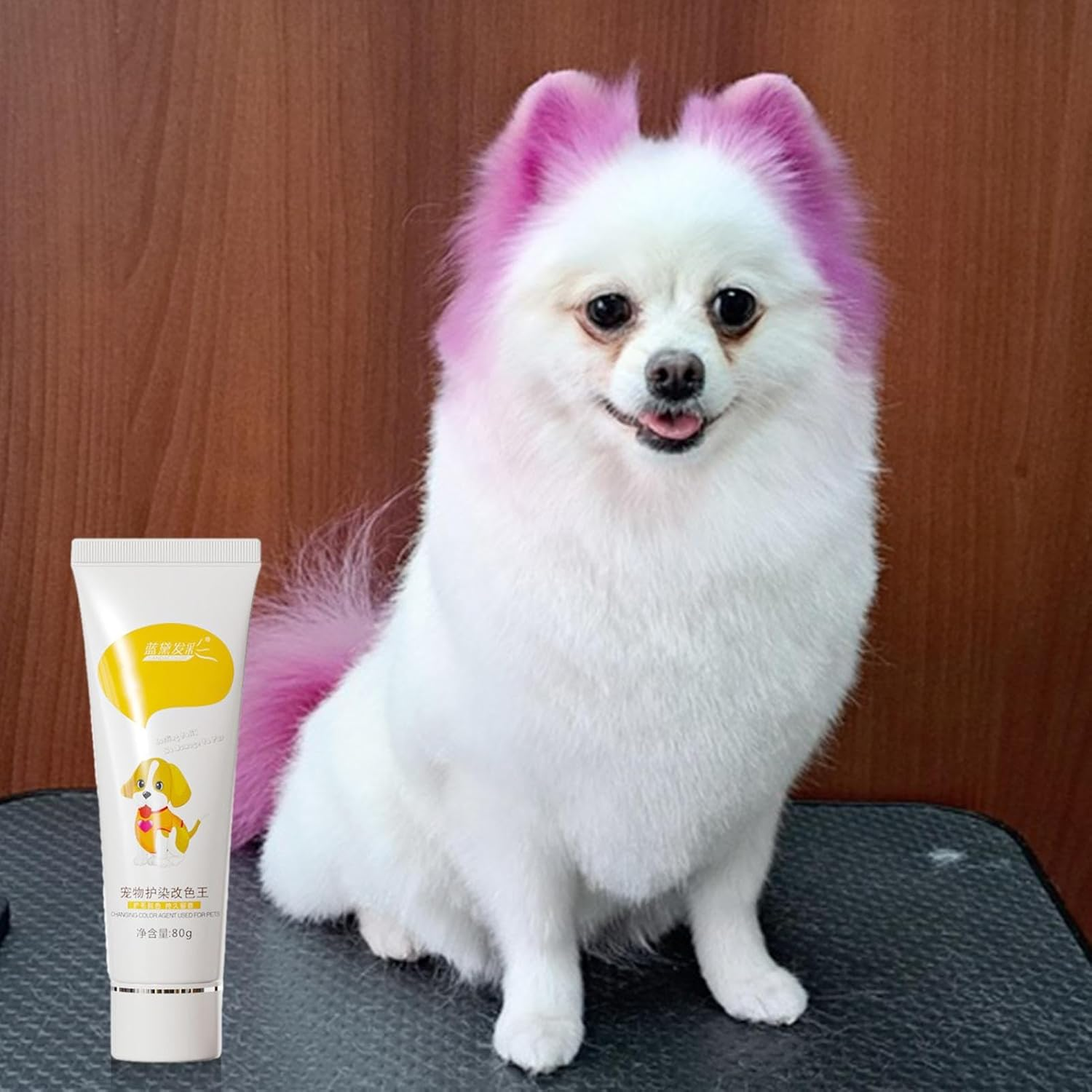 Puppy Hair Dye - Dog Dye Pet Paint Hair Coloring for Puppies 80G - Long Lasting Fruit Pet Hair Dye for Kitten and Pets Jmedic - Cute Powder image number 3