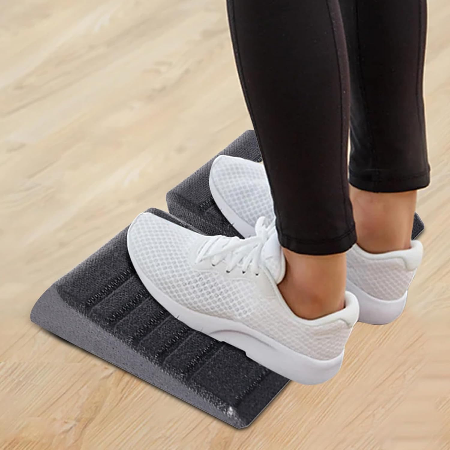 Exercise Wedges for Squats,2-Piece Heel Elevated Squat Exercise Wedge | Ergonomic Stretcher Ramp Home Gym Accessories for Fitness Athlete Weightlifting Practice Yoga Studio Runner image number 2