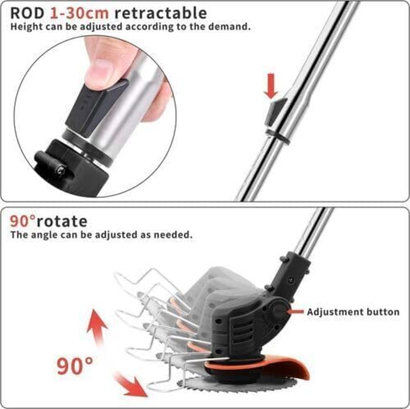 3200W Electric Brushcutter with 36V Lithium Battery, 4 Metal Blades, 10 Plastic Blades, AU Plug image number 6