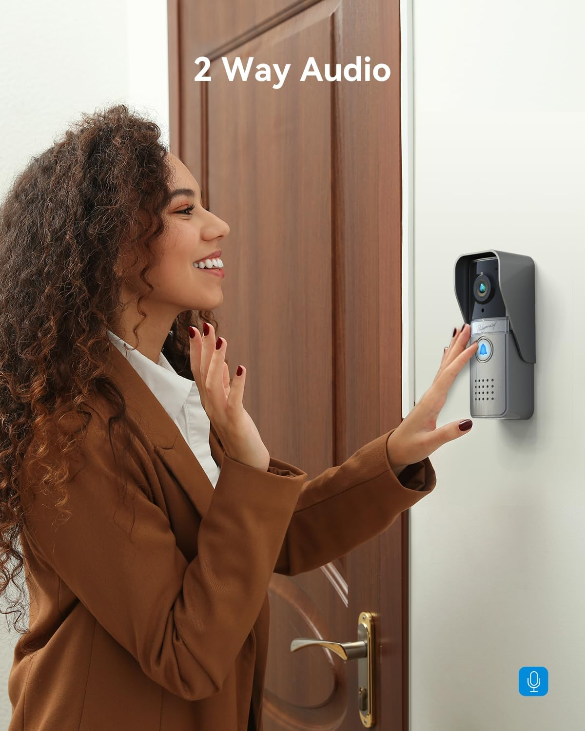 TMEZON Wired Video Intercom System, 7 Inches Video Doorbell Camera with Monitor, Wired Door Bell Support Monitor Unlock, Monitoring, Dual-Way Intercom for Villa Home Office Apartment